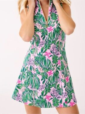 NWT Lilly Pulitzer XL UPF 50+ Luxletic Racquet Active Dress “Roaring With Joy”